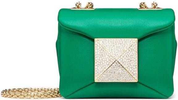 Valentino Garavani One Stud leren tas Groen