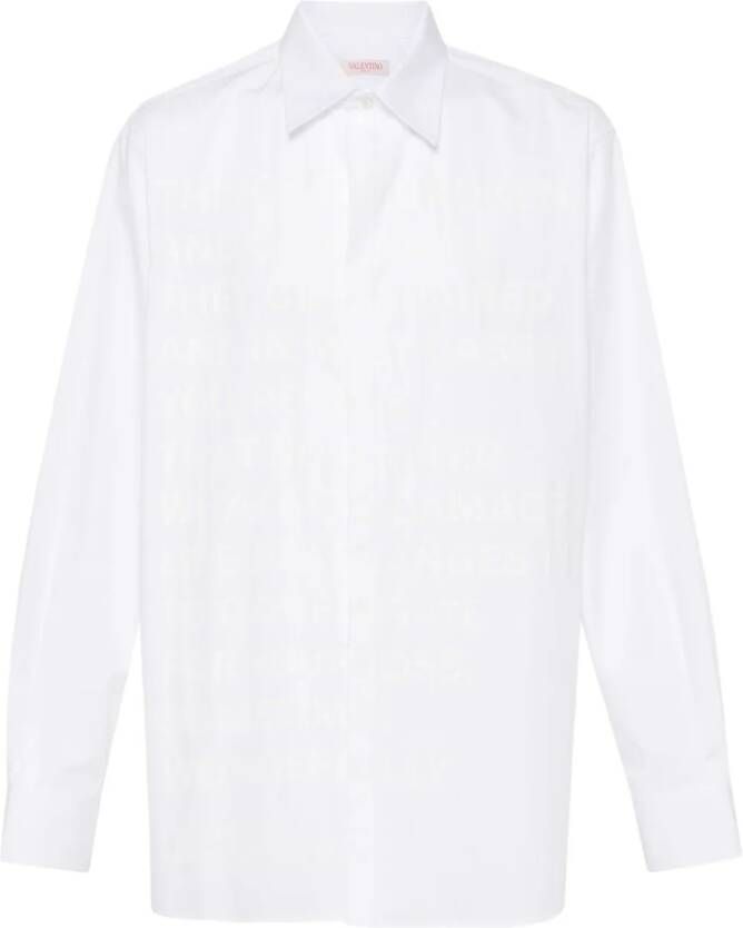 Valentino Garavani Overhemd met tekst Wit