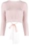 RED Valentino bow-embellished cropped jumper Roze - Thumbnail 1