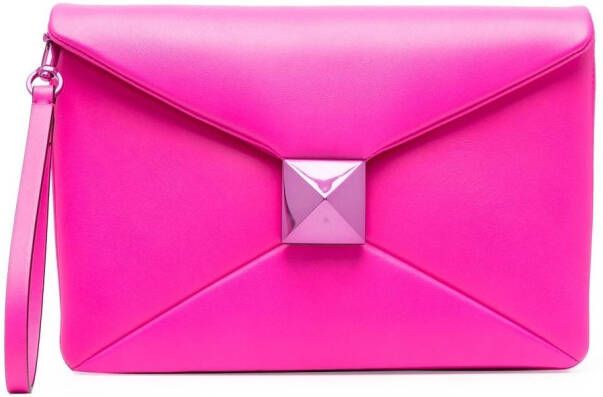 Valentino Garavani Rockstud clutch Roze