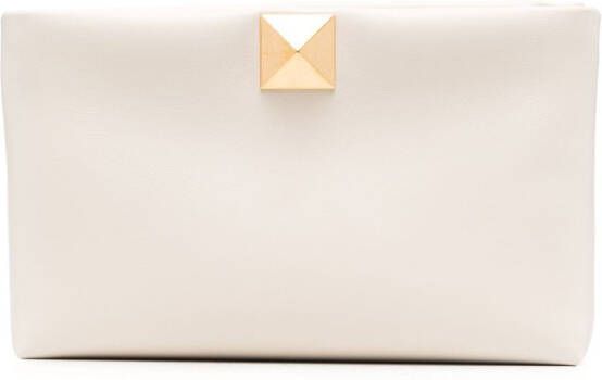 Valentino Garavani Rockstud clutch Beige