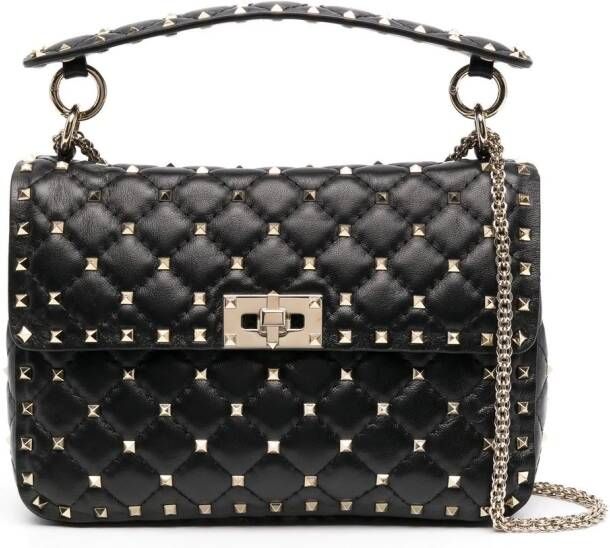 Valentino Garavani Rockstud Spike schoudertas Zwart