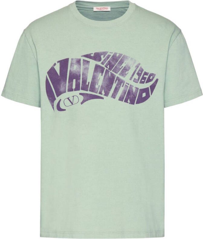 Valentino Garavani Katoenen T-shirt met surfprint Groen