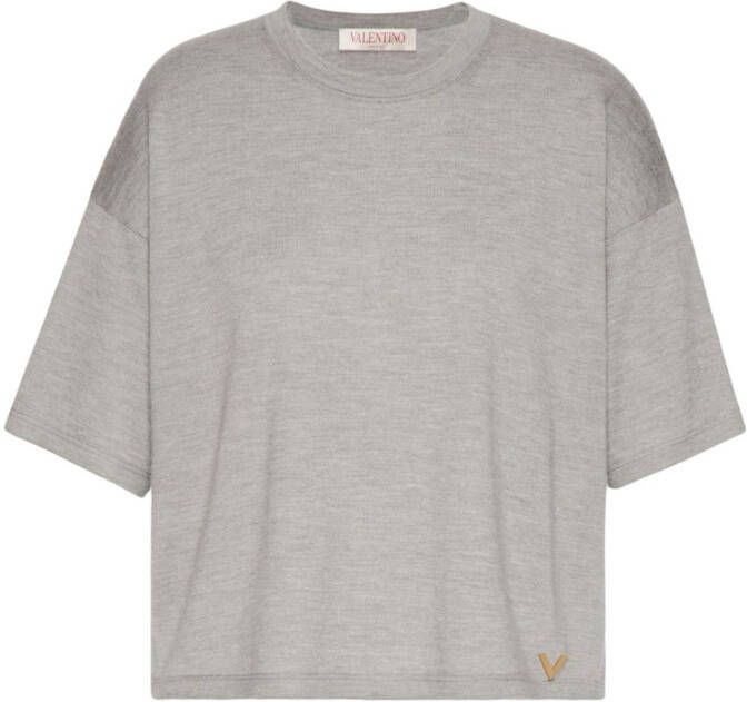 Valentino Garavani T-shirt van kasjmier-zijdemix Grijs
