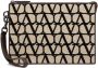 Valentino Garavani Toile Iconographe clutch Beige - Thumbnail 1