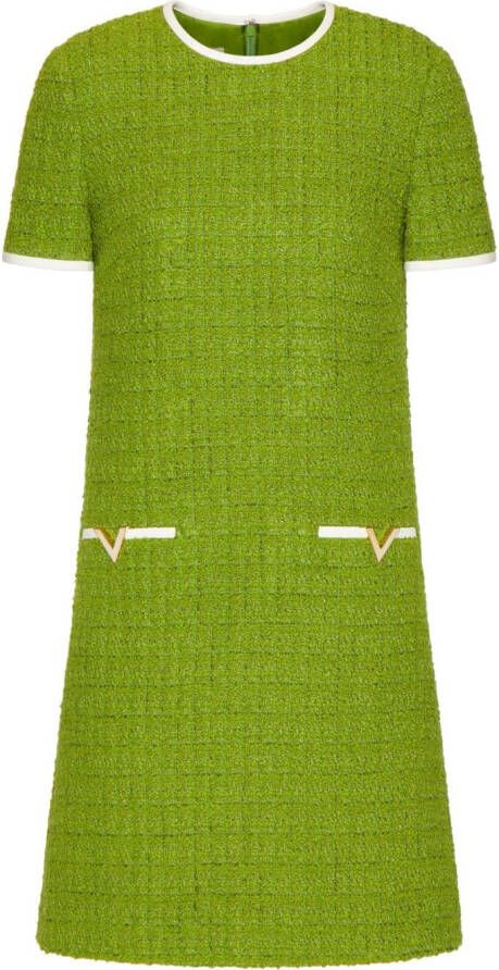 Valentino Garavani Tweed mini-jurk Groen