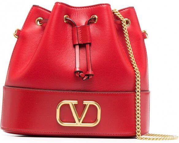 Valentino Garavani VLOGO bucket-tas Rood