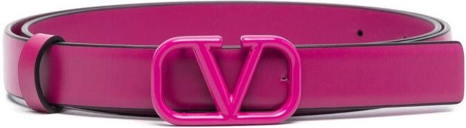 Valentino Garavani VLogo buckle belt Roze