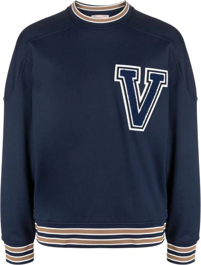Valentino Garavani VLogo sweater met ronde hals Blauw