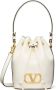 Valentino Garavani Vlogo leren bucket-tas Wit - Thumbnail 1