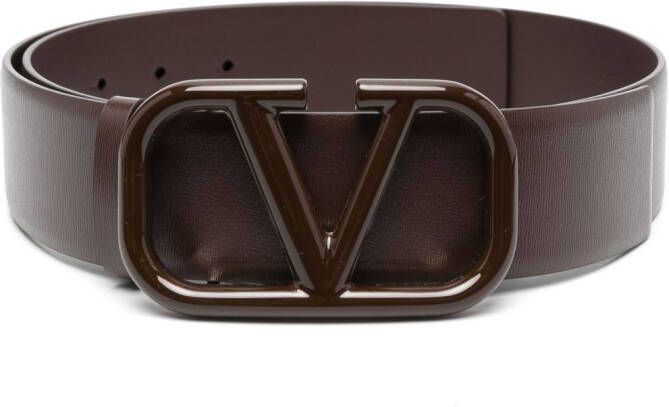 Valentino Garavani VLogo leren riem Bruin