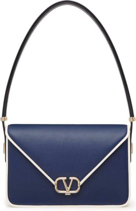 Valentino Garavani VLogo Letter tweekleurige tas Blauw