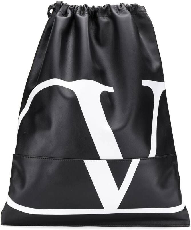 Valentino Garavani VLOGO rugtas met Go logo Zwart