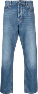 Valentino Garavani VLogo Signature cropped faded jeans Blauw