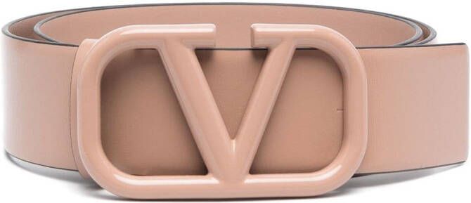 Valentino Garavani VLogo Signature leather belt Roze