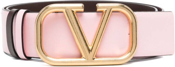 Valentino Garavani VLogo Signature omkeerbare riem Roze