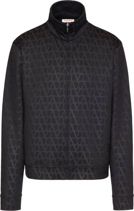 Valentino Garavani Toile Iconographe sweater met rits Zwart