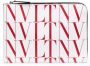 Valentino Garavani VLTN clutch met logoprint Wit - Thumbnail 1