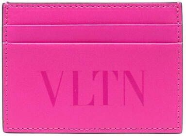 Valentino Garavani VLTN leren pasjeshouder Roze