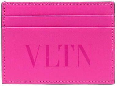 Valentino Garavani VLTN leren pasjeshouder Roze