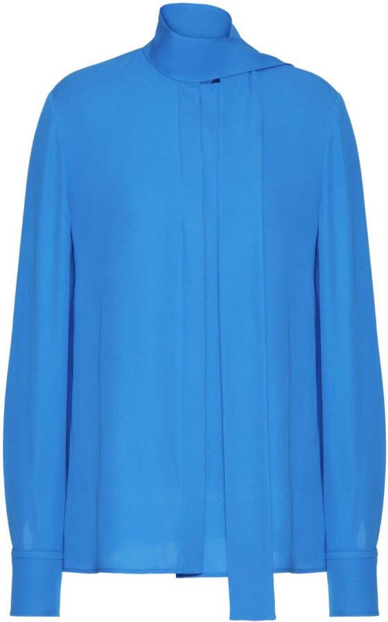 Valentino Garavani Zijden blouse Blauw