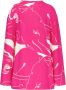 Valentino Garavani Cady Panther zijden blouse Roze - Thumbnail 1