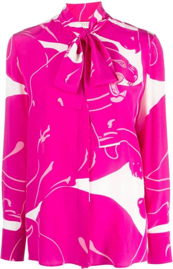 Valentino Garavani Zijden blouse Roze
