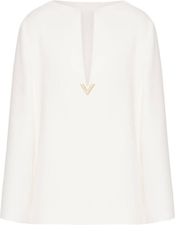 Valentino Garavani Zijden blouse Wit