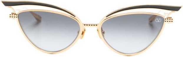 VALENTINO GARAVANI EYEWEAR Zonnebril met cat-eye montuur Goud