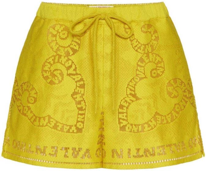 Valentino Garavani Geborduurde shorts Geel