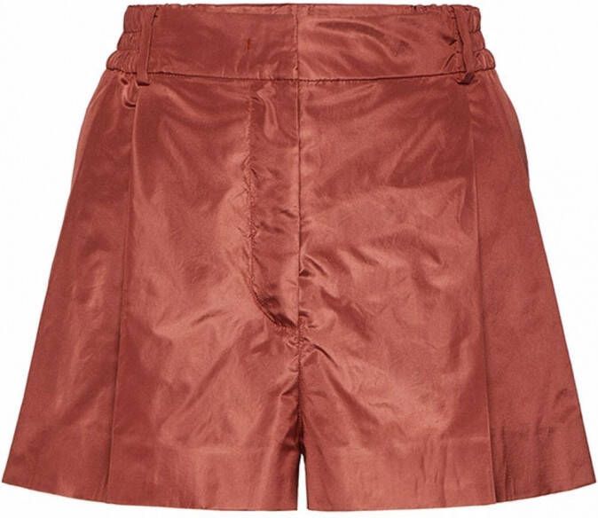 Valentino Garavani Geplooide shorts Bruin