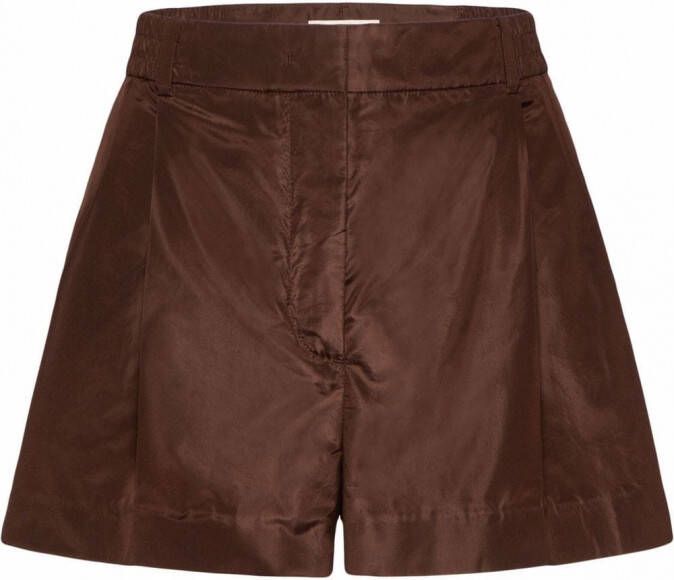 Valentino Garavani Geplooide shorts Bruin