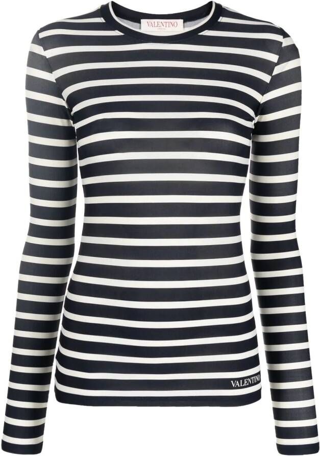 Valentino Garavani Gestreepte top Blauw