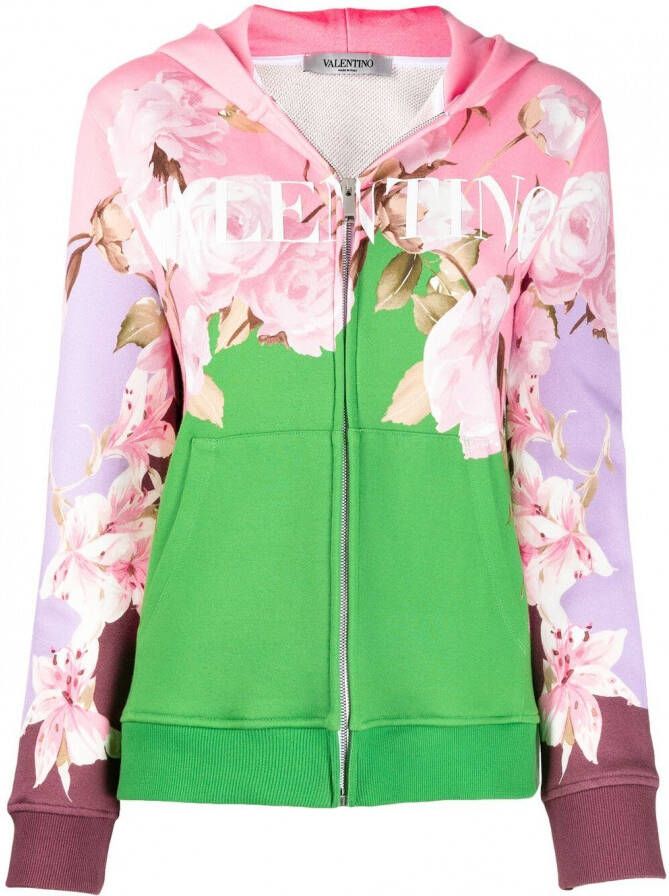 Valentino Garavani Hoodie met logoprint Groen