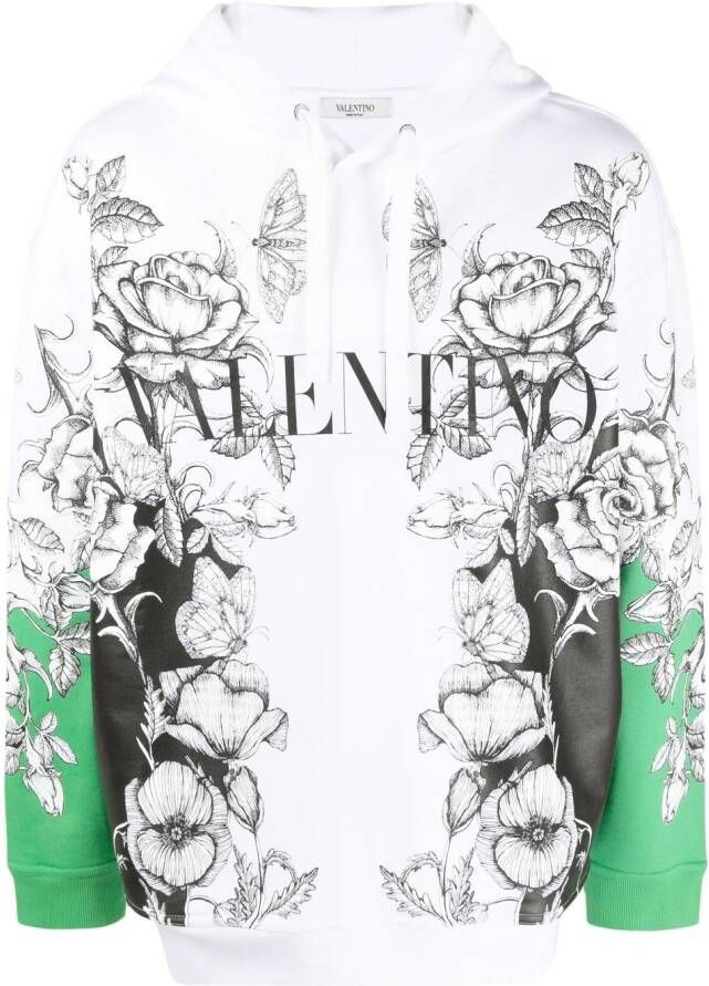 Valentino Garavani Hoodie met print Wit