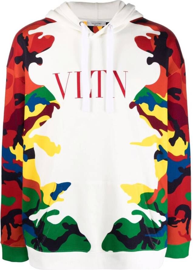 Valentino Garavani Hoodie met print Wit
