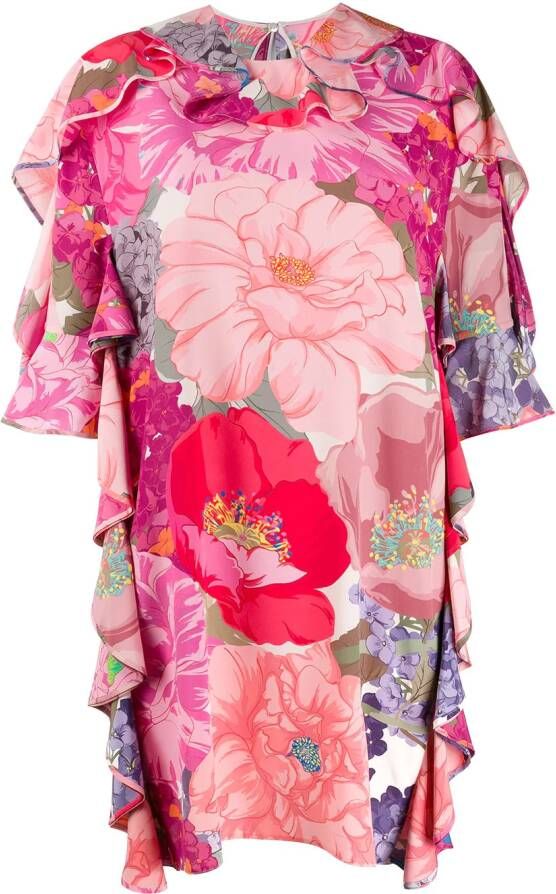 Valentino Garavani Jurk met bloemenprint Roze