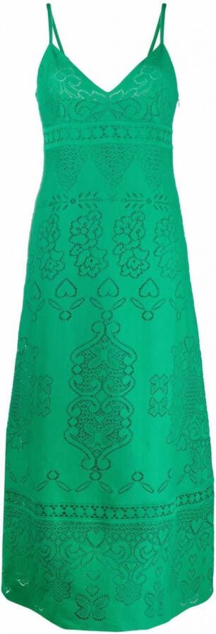 Valentino Garavani Kanten maxi-jurk Groen