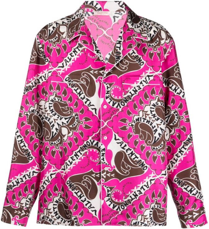 Valentino Garavani Overhemd met logoprint Roze