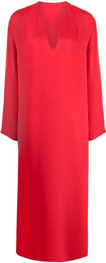 Valentino Garavani Maxi-jurk met watervalhals Rood