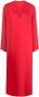 Valentino Garavani Maxi-jurk met watervalhals Rood - Thumbnail 1