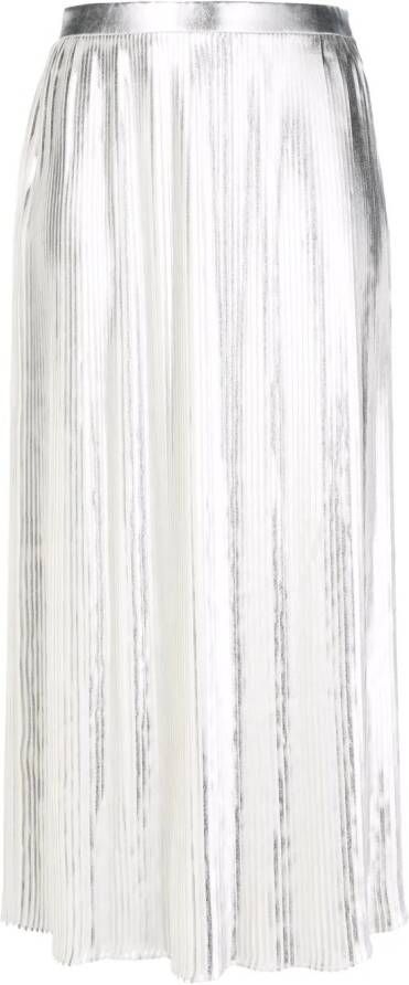 Valentino Garavani Metallic plooirok Zilver