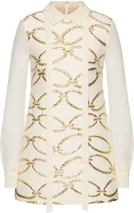 Valentino Midi-jurk met abstract patroon Beige