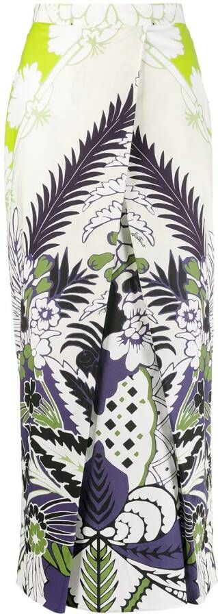 Valentino Garavani Midi-rok met print Wit