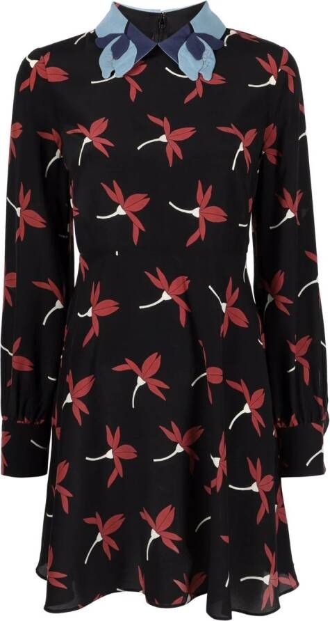 Valentino Garavani Mini-jurk met bloemenprint Zwart