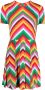 Valentino Garavani Mini-jurk met chevron streep Groen - Thumbnail 1