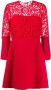 Valentino Garavani Mini-jurk met detail van kant Rood - Thumbnail 1