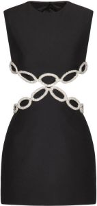 Valentino Mini-jurk met uitgesneden kristallen Zwart