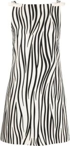Valentino Mini-jurk met zebra print Beige
