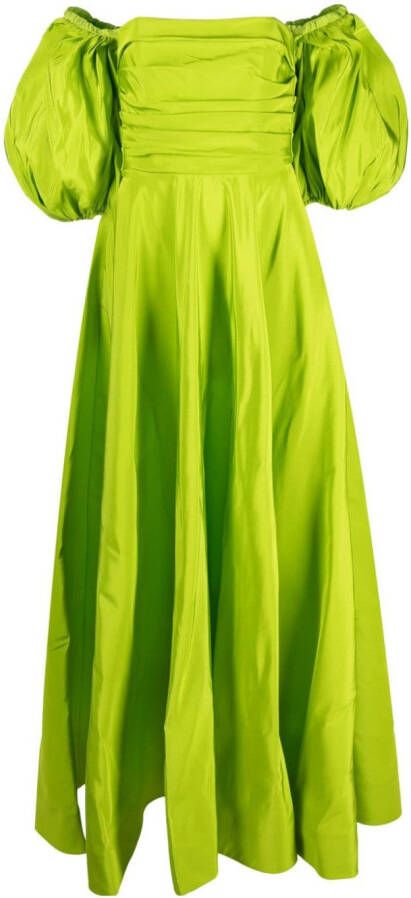 Valentino Garavani Off-shoulder jurk Groen